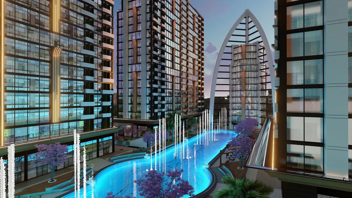 Delta Dubai Water Park su peyzajı ve özgün mimarisi
